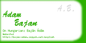 adam bajan business card