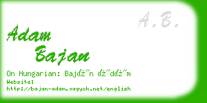adam bajan business card